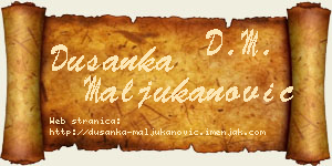 Dušanka Maljukanović vizit kartica